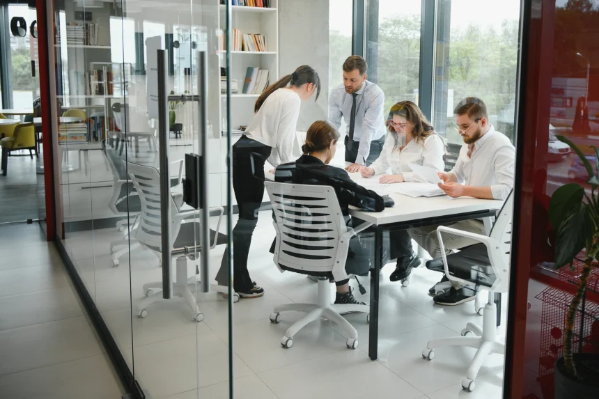 2624055 corporate business team and manager in a meeting room b09849f747