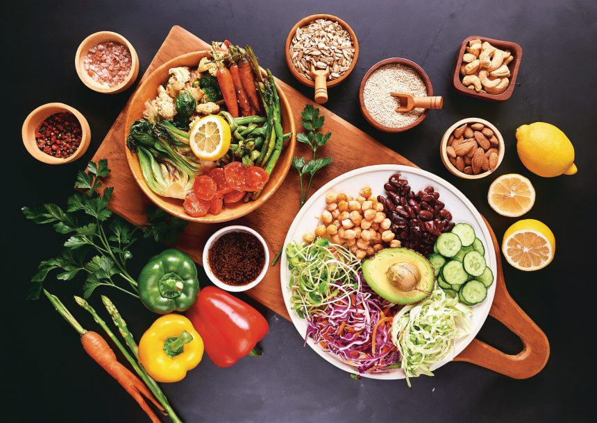 buddha bowl dish with vegetables legumes top view 2 20250301135819