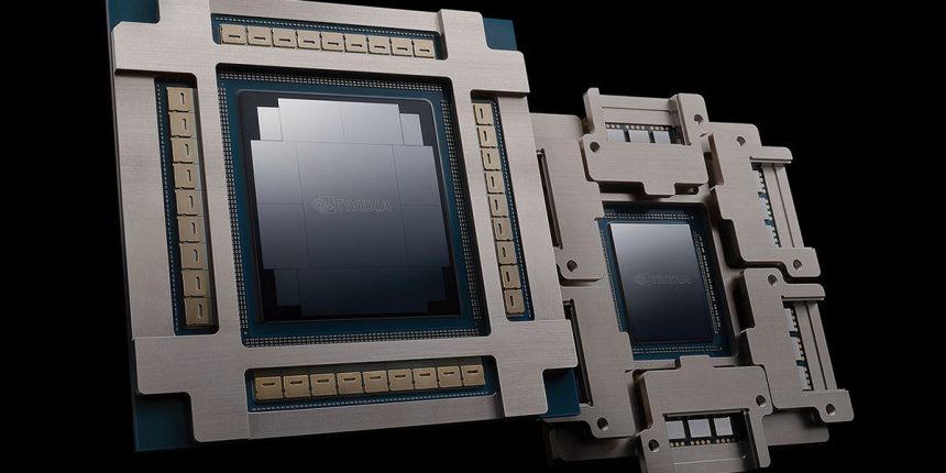 nvidia gpus on a black background