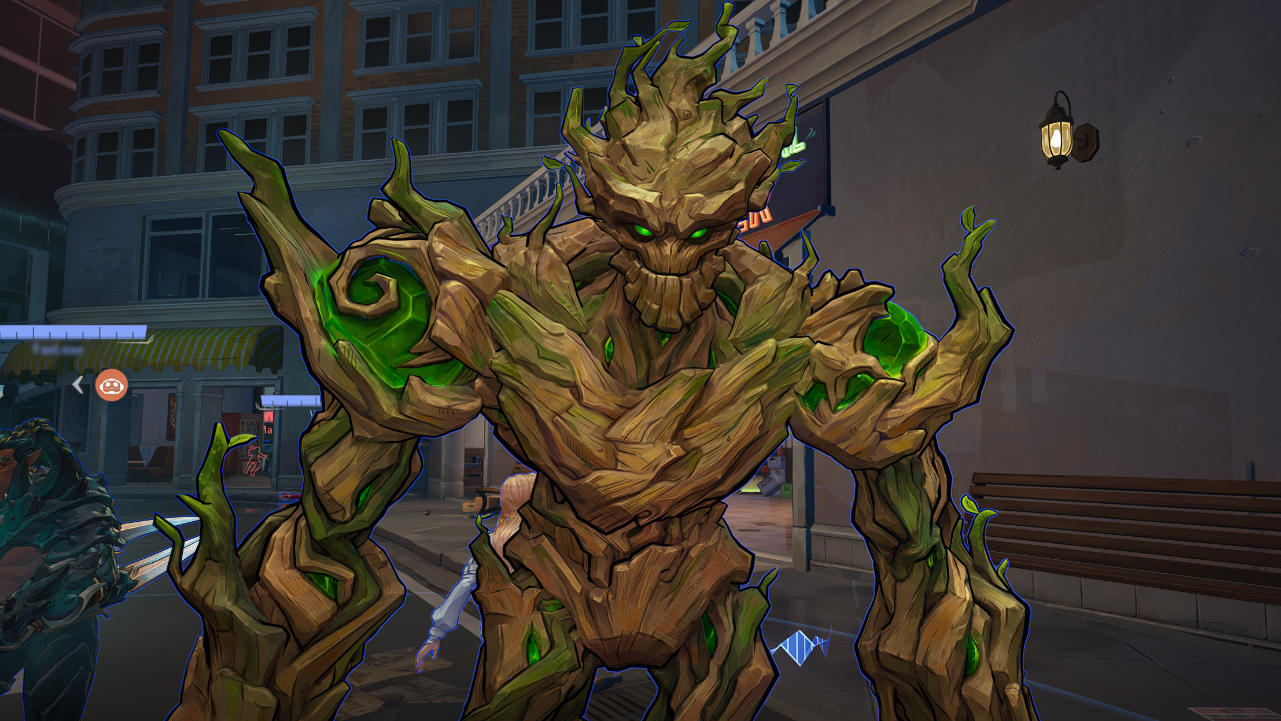 Marvel Rivals Season 2.5 Datum izlaska - Groot hoda ulicom izravno prema kameri.