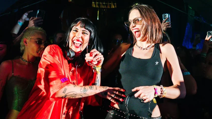 Indira Paganotto and Sara Landry DJing together.jpg.webp