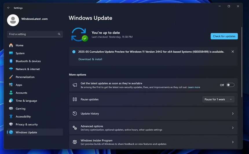 Windows 11 KB5058499 gaming stable 1024x634 1
