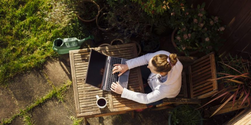 woman working from home in her garden royalty free image 1748539895.pjpeg