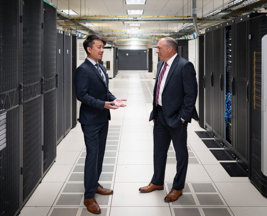 tai phan and dan cronin at data center