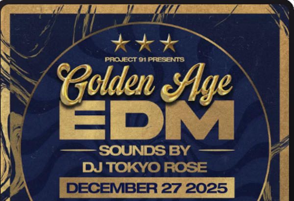 Posljednja prilika za The Golden Age EDM Party s DJ-em Tokyo Rose od 27.12.25. do 28.12.25.