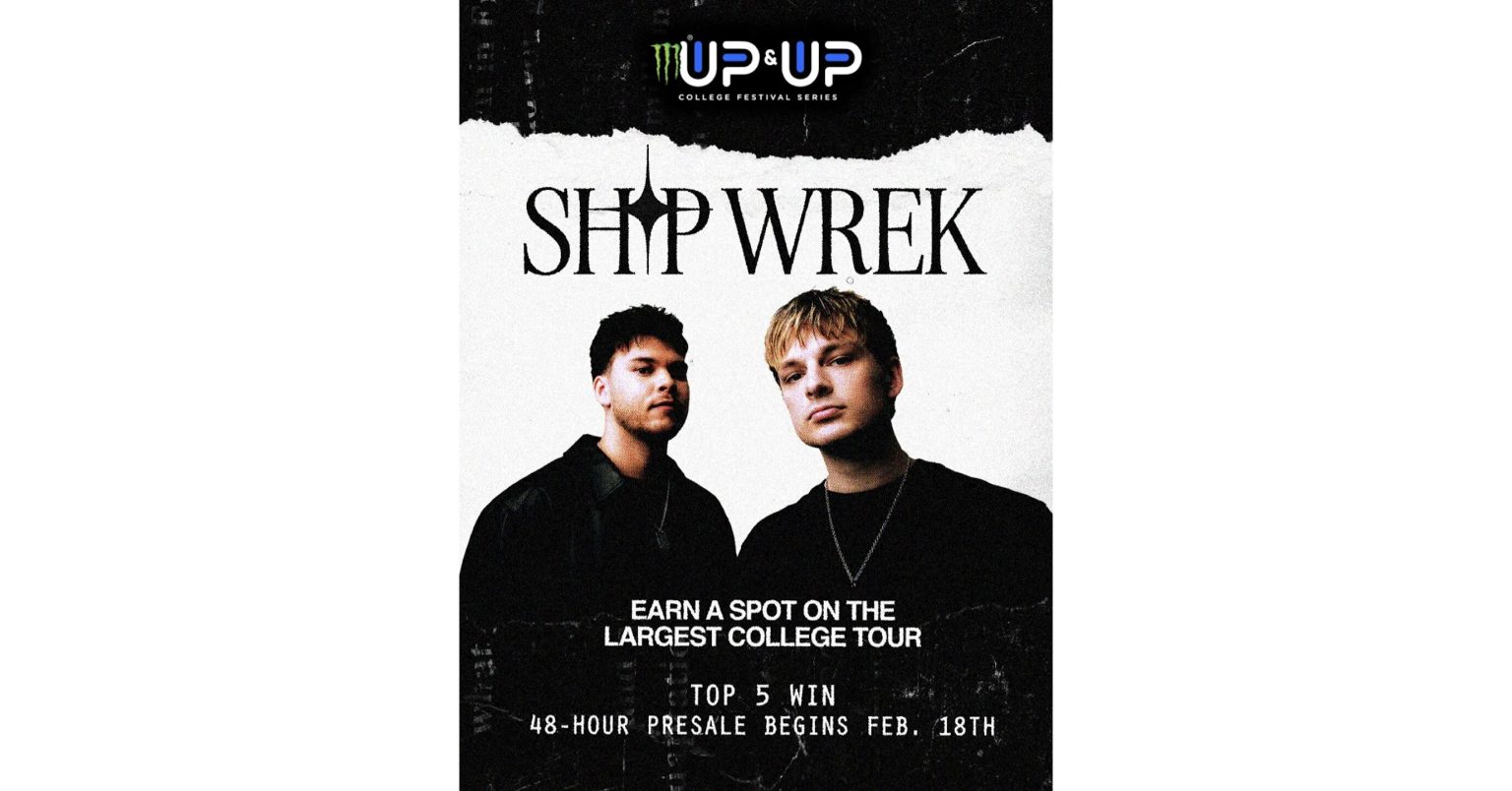 Festival Monster Energy Up & Up najavljuje SHIP WREK kao voditelja fakultetske turneje u proljeće 2026.