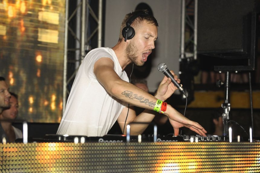 Calvin Harris at the Amnesia nightclub Ibiza Spain 2012