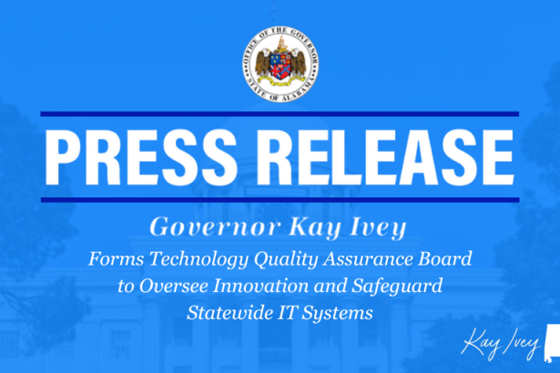Guverner Ivey osniva Odbor za osiguranje kvalitete tehnologije za praćenje inovacija i zaštitu IT sustava u cijeloj državi