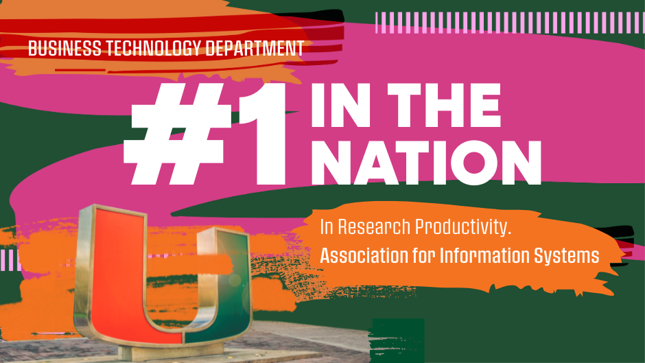 Business Technology Department Achieves Top Ranking in National Research Productivity