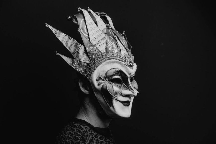Boris Brejcha performing in his Joker mask