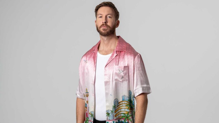 Calvin Harris performing live during his North American headline tour