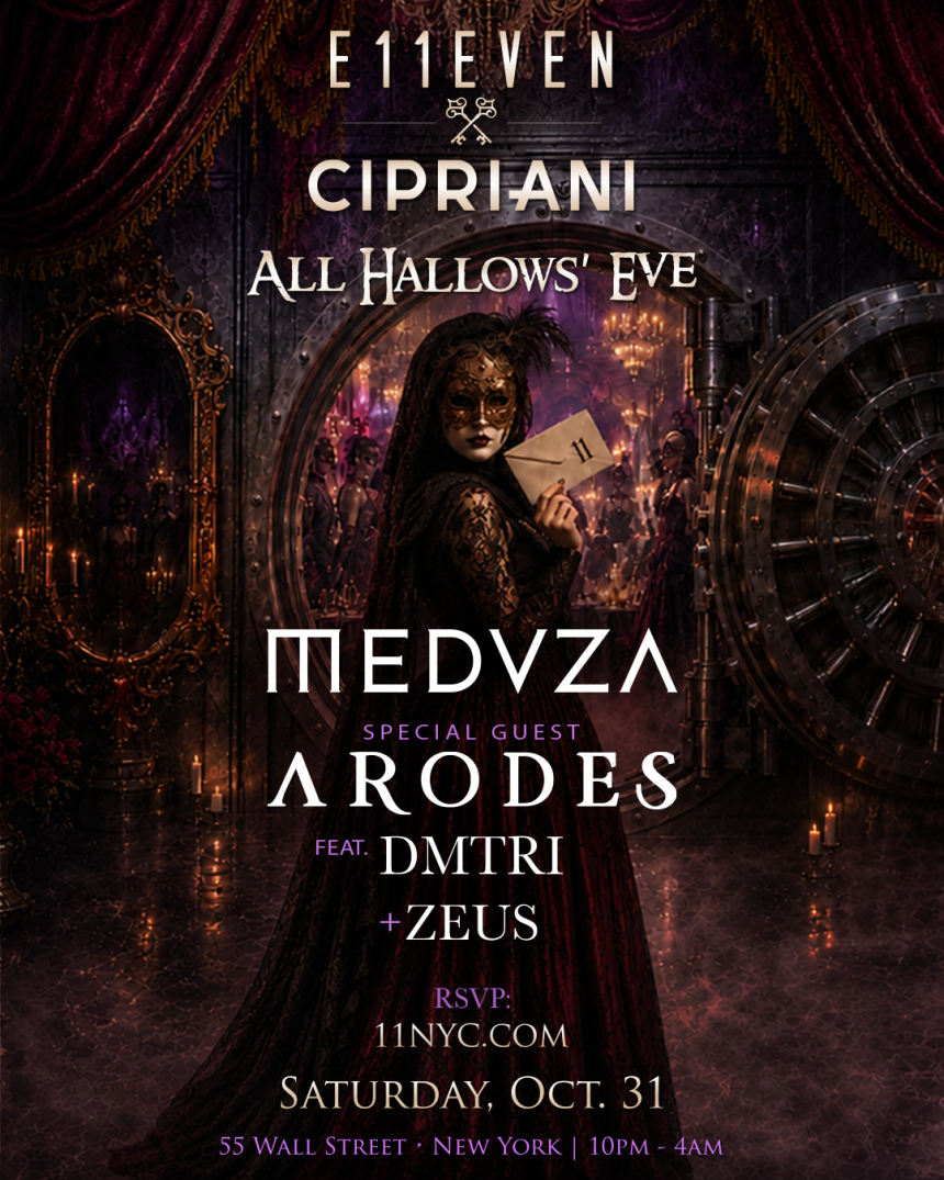 E11EVEN Halloween party at Cipriani Wall Street in New York with MEDUZA headlining