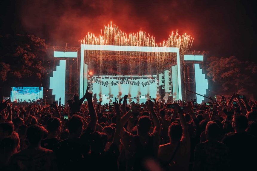 EXIT Festival crowd at Petrovaradin Fortress in Novi Sad, Serbia