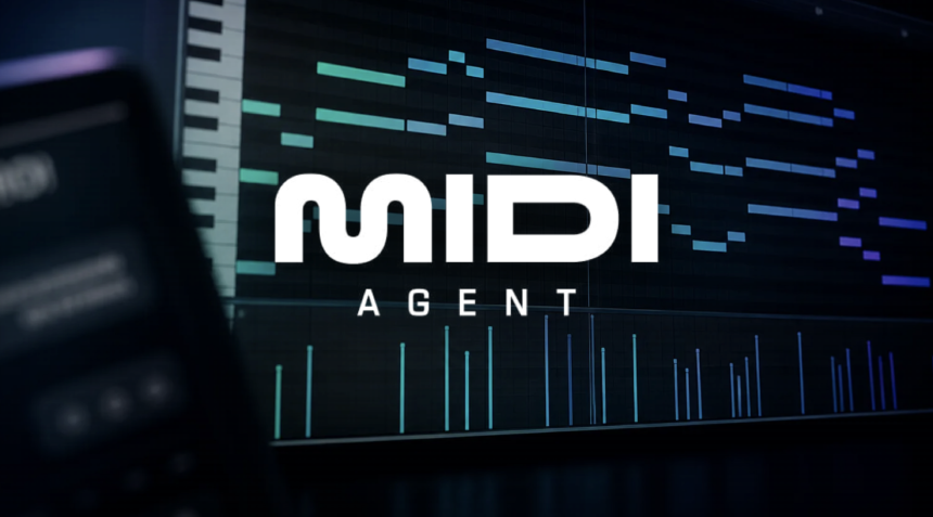 AI MIDI generator plugin MIDI Agent creating chords and melodies in a DAW
