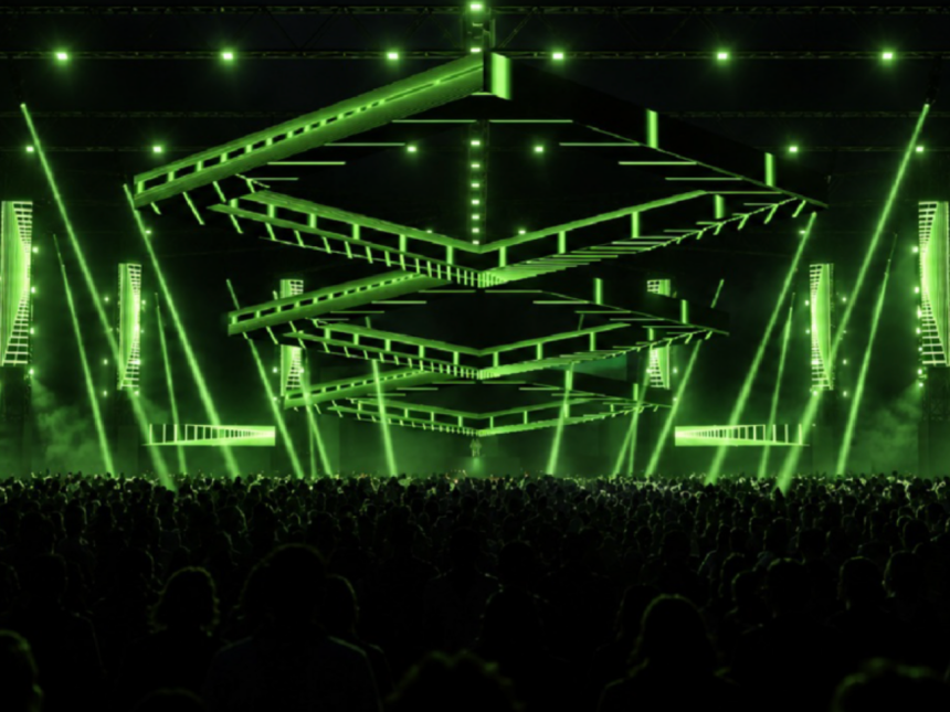 Creamfields 2027 Runway 2.0 stage design at the UK electronic music festival